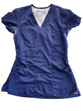 Grey's Anatomy by Barco Navy V-Neck Scrub Top